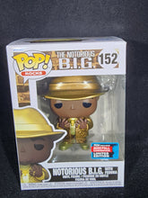 Load image into Gallery viewer, Notorious B.I.G. with Fedora (Gold Glitter Suit)