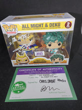 Load image into Gallery viewer, All Might & Deku Autographed by Christopher Sabat,