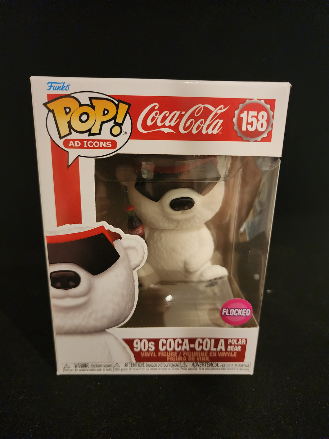 90s Coca-Cola Polar Bear (flocked)