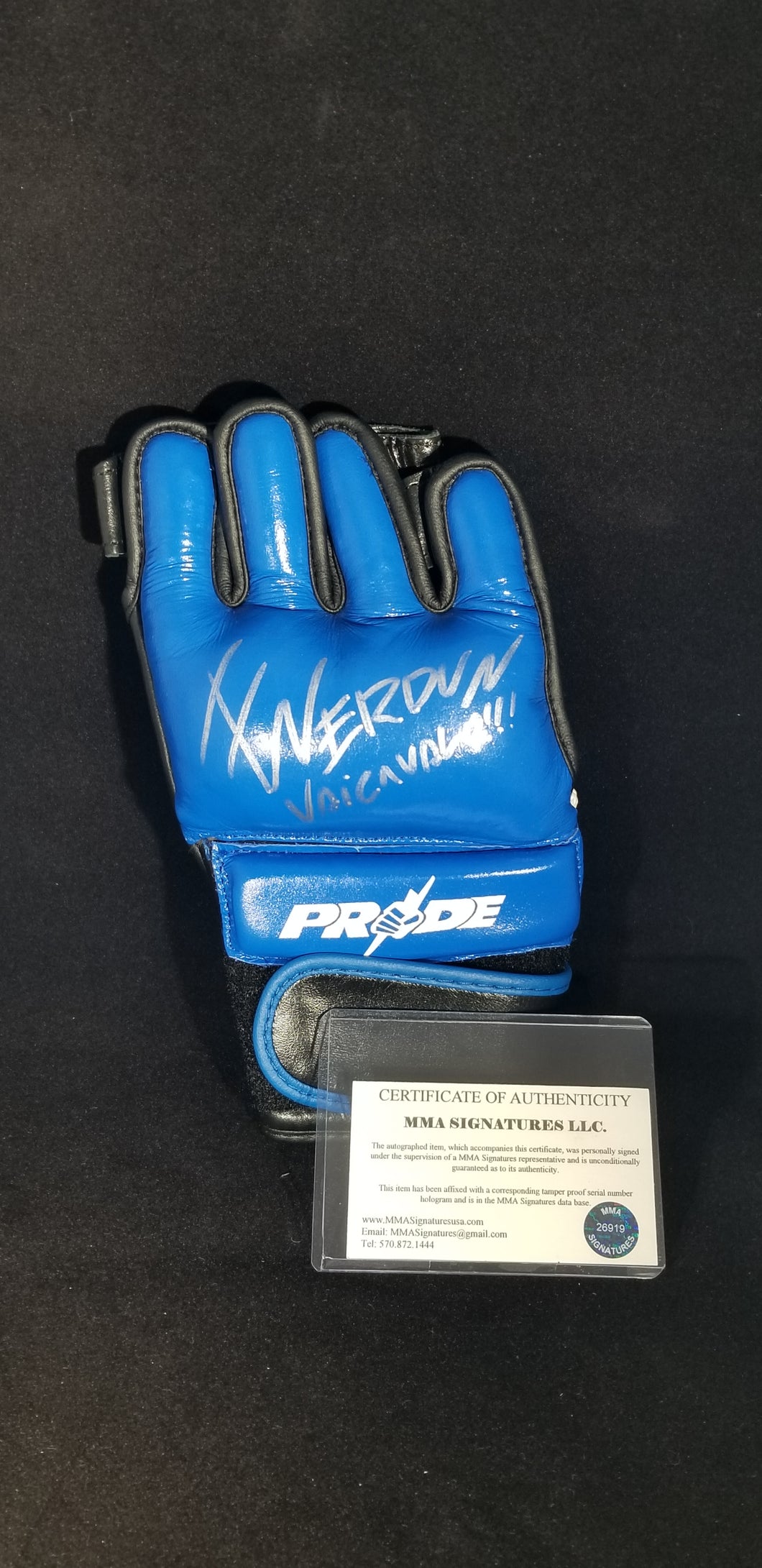 Signed Fabrício Werdum Pride Replica Glove