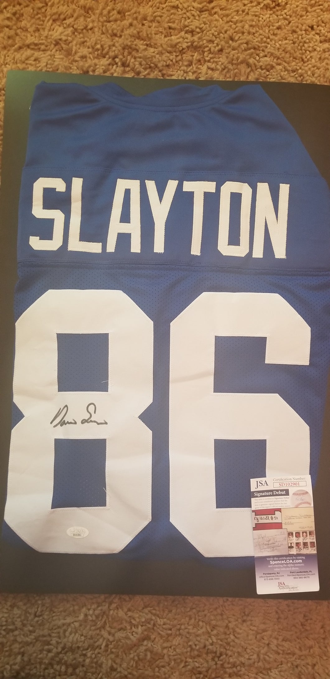 Darius Slayton Rookie Debut Signed NY Giants Jersey