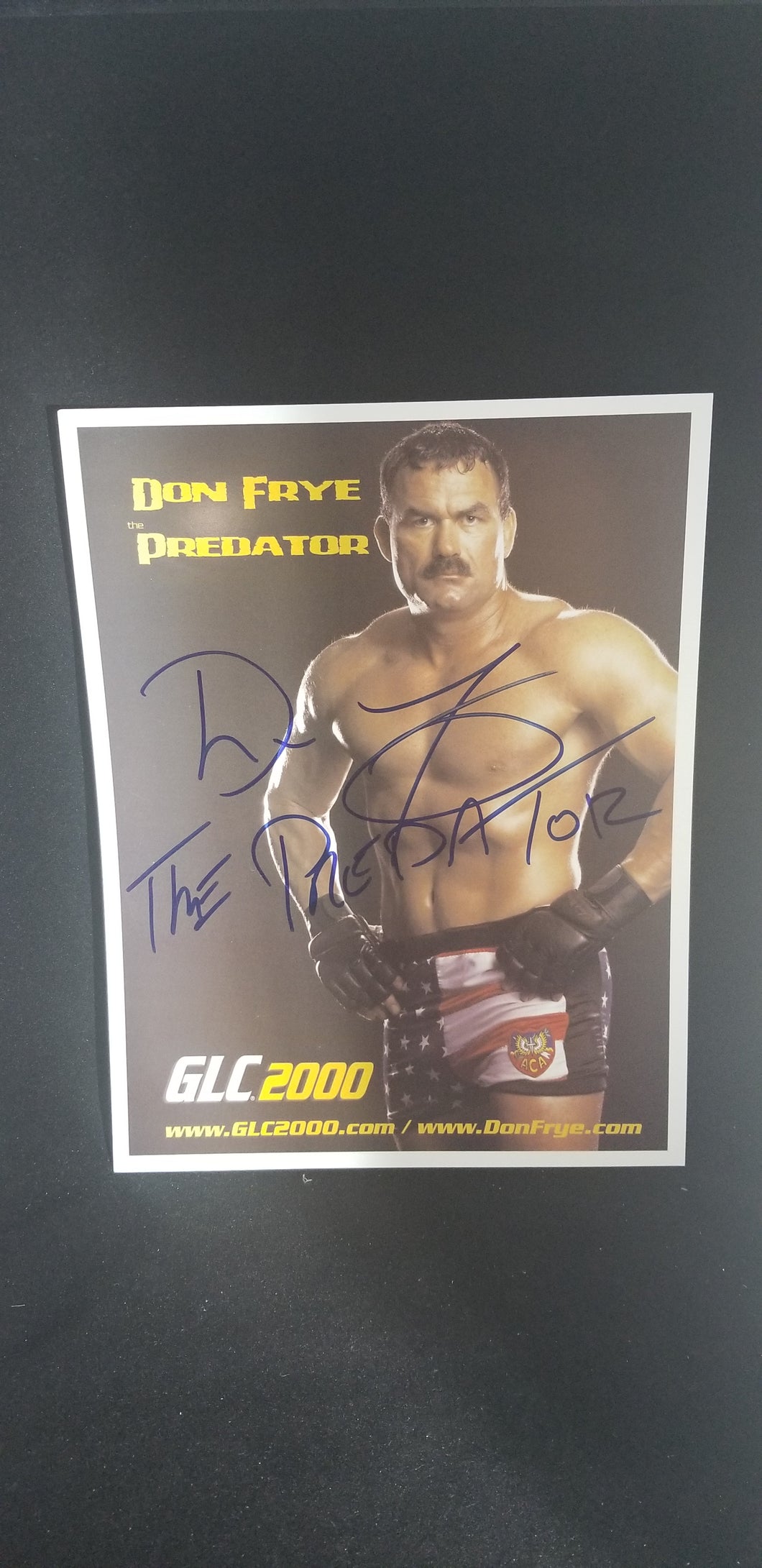 Don Frye Promo With Inscription