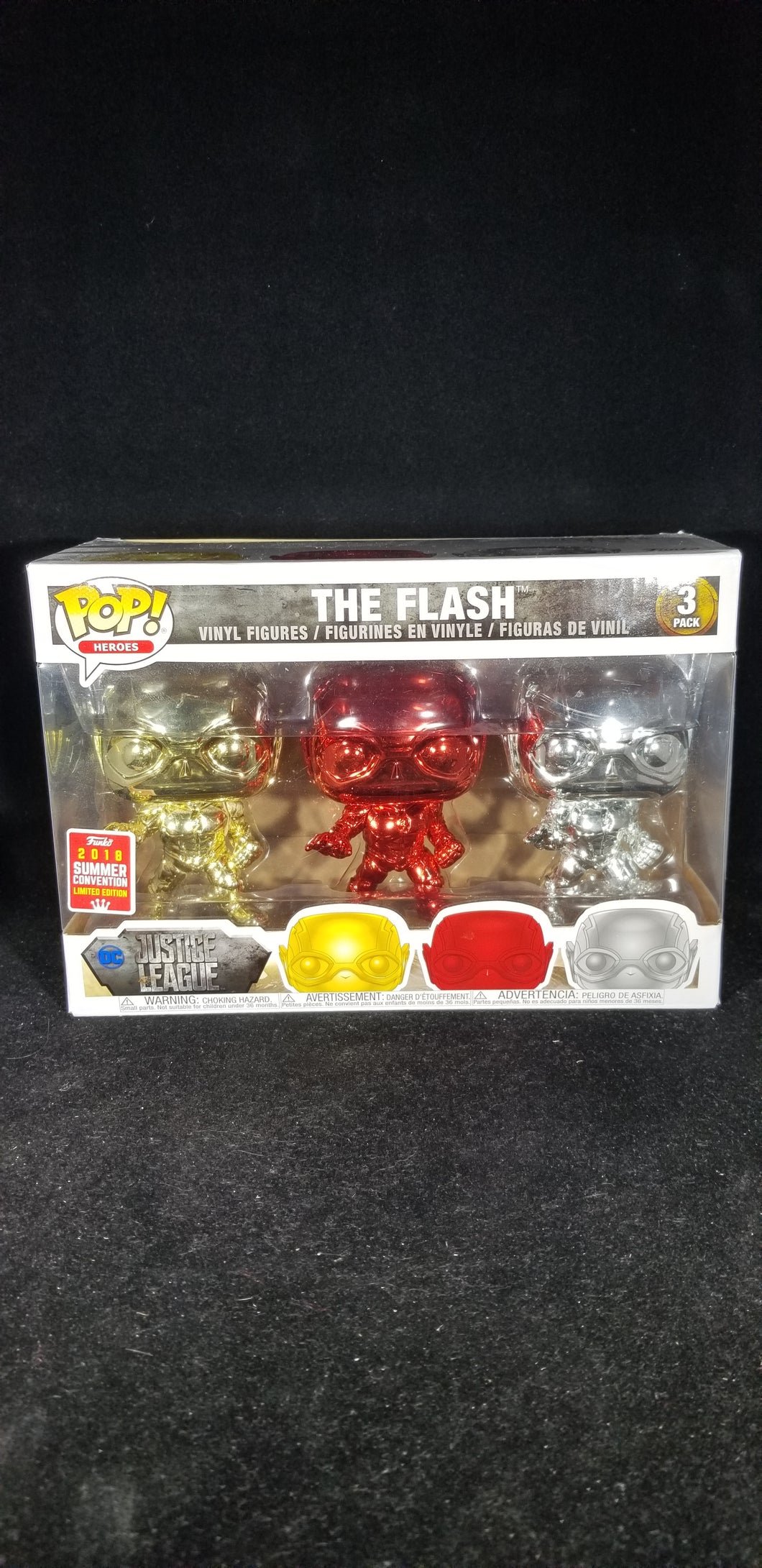 The Flash (Justice League) (Chrome) (3-Pack) [Summer Convention]