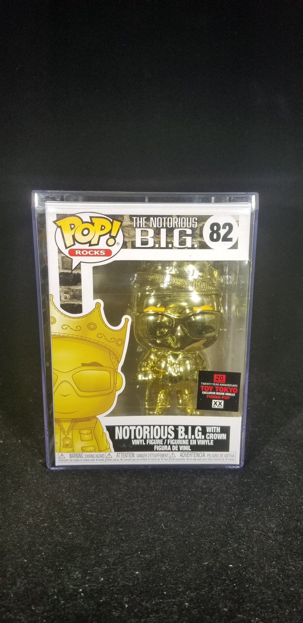 Notorious B.I.G. with Crown (Chrome Gold)(Protector Included)