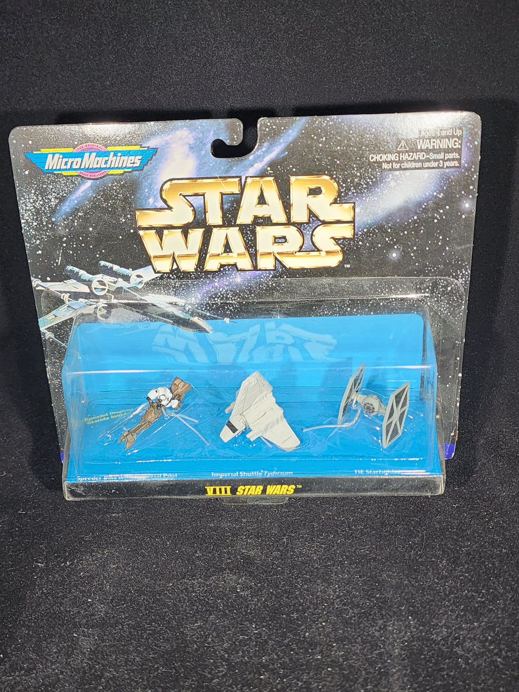 VIII STAR WARS 65860 MICRO MACHINES Speeder Bike-Tydirium-Tie Starfighter