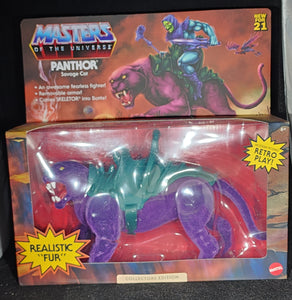 Masters Of The Universe Exclusive flocked PANTHOR SAVAGE CAT FUR