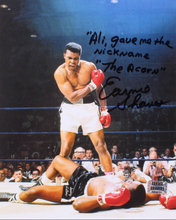Load image into Gallery viewer, Earnie Shavers Signed 8x10 Photo with Muhammad Ali Inscriptions (Shavers Hologram)
