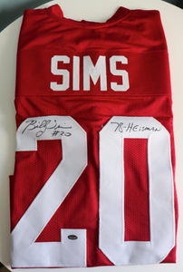 Billy Sims Signed Jersey **With Inscription**
